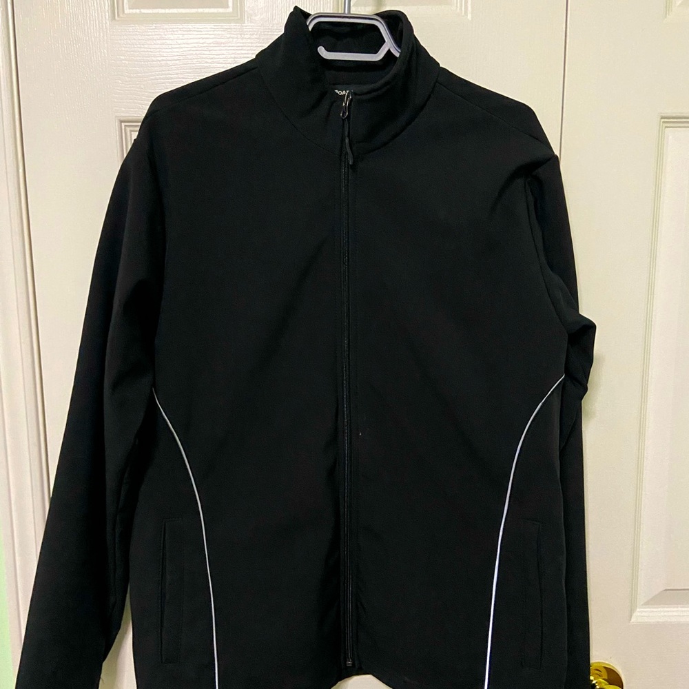 Unisex black windbreaker